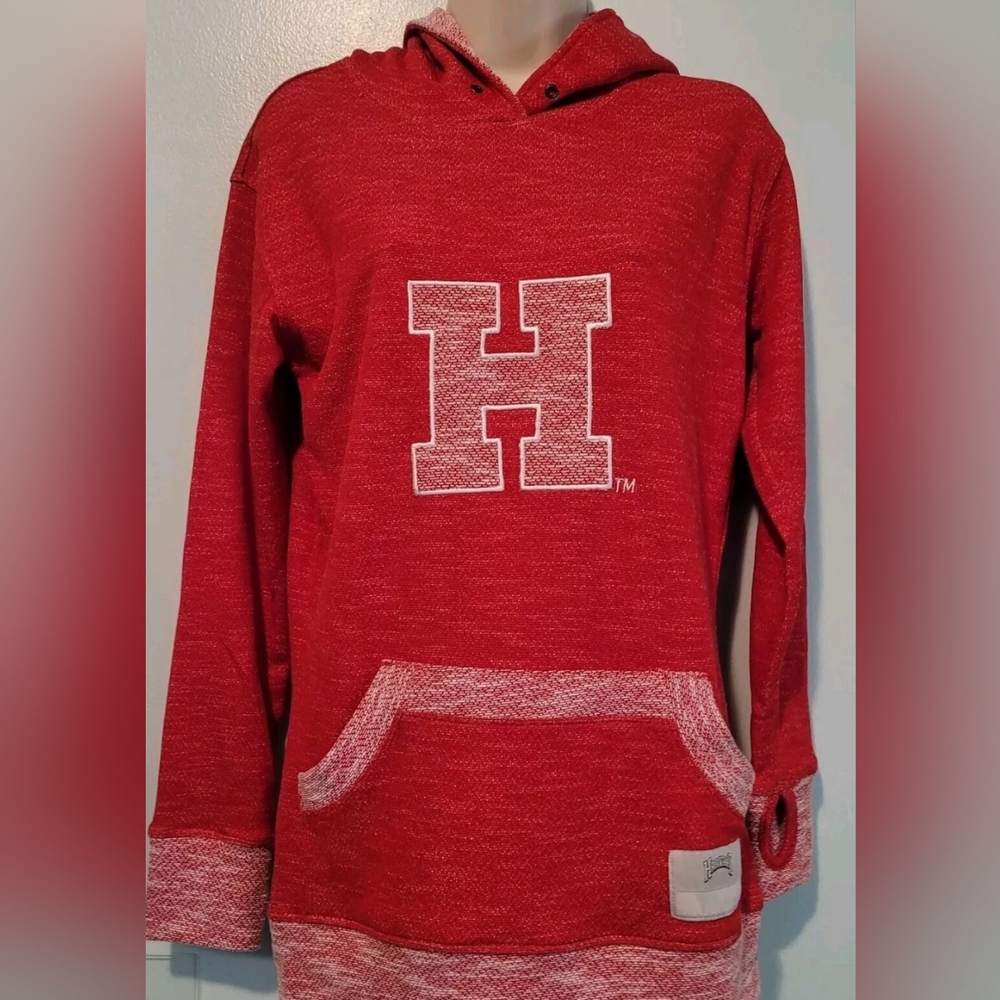 Nuyu Harvard Red Logo Hooded Sweatshirt Woman’s Sz XS